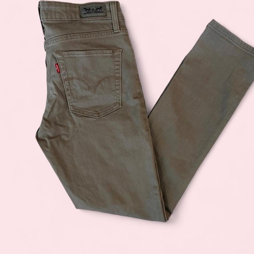 Levis Mid Rise Skinny‎ Jeans Womens 28x32 Khaki Gray Denim 58575-0085